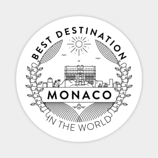 Monaco Minimal Badge Design Magnet